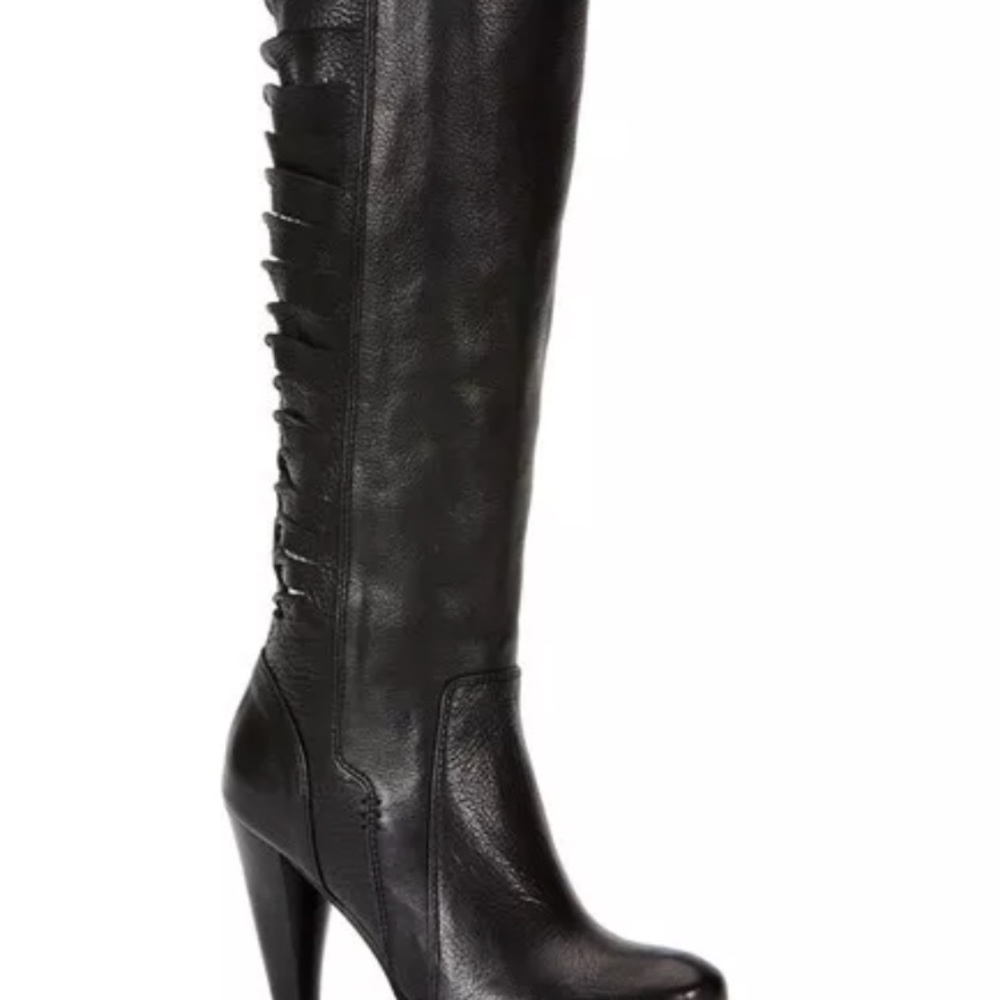 New Frye tall heeled boots twisted mikaela black 9 - Picture 8 of 8